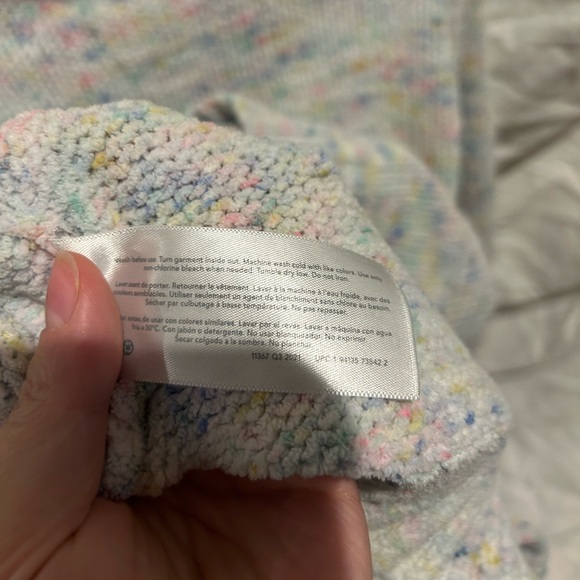 Carters Plush multi color knit sweater  girls sz 6 - Picture 3 of 5